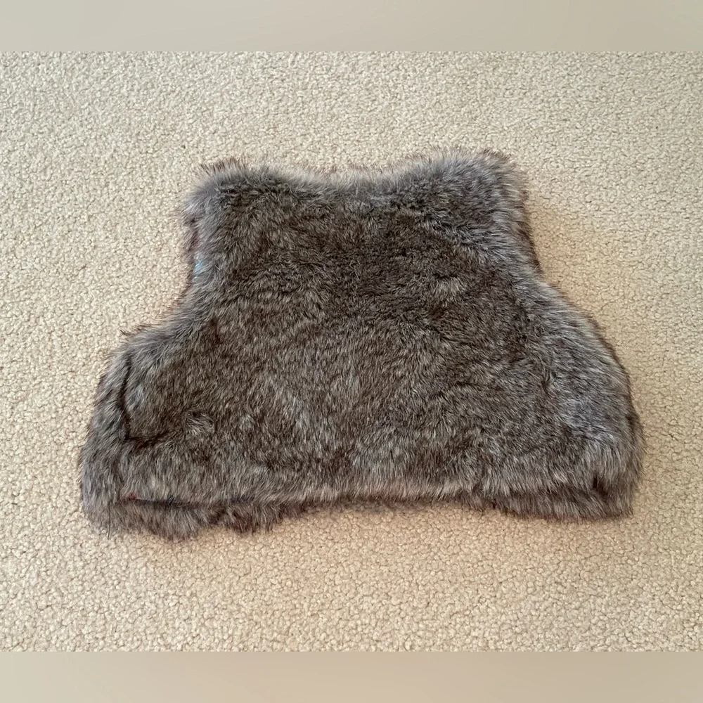 Faux Fur Vest w/ Floral Lining - Toddler - Size: Small 4